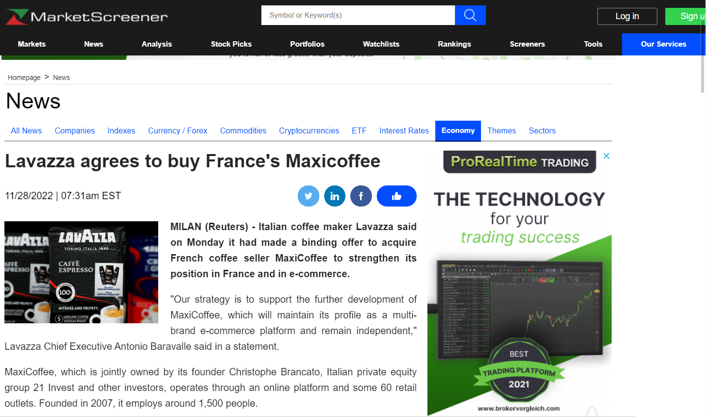 lavazza咖啡属于什么档次 拉瓦萨咖啡收购Maxicoffee 中国门店有多少