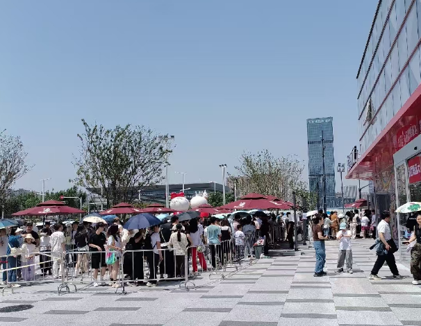 蜜雪冰城总部变 "顶流"，游客：打卡 10 分钟，排队像 "赶集！